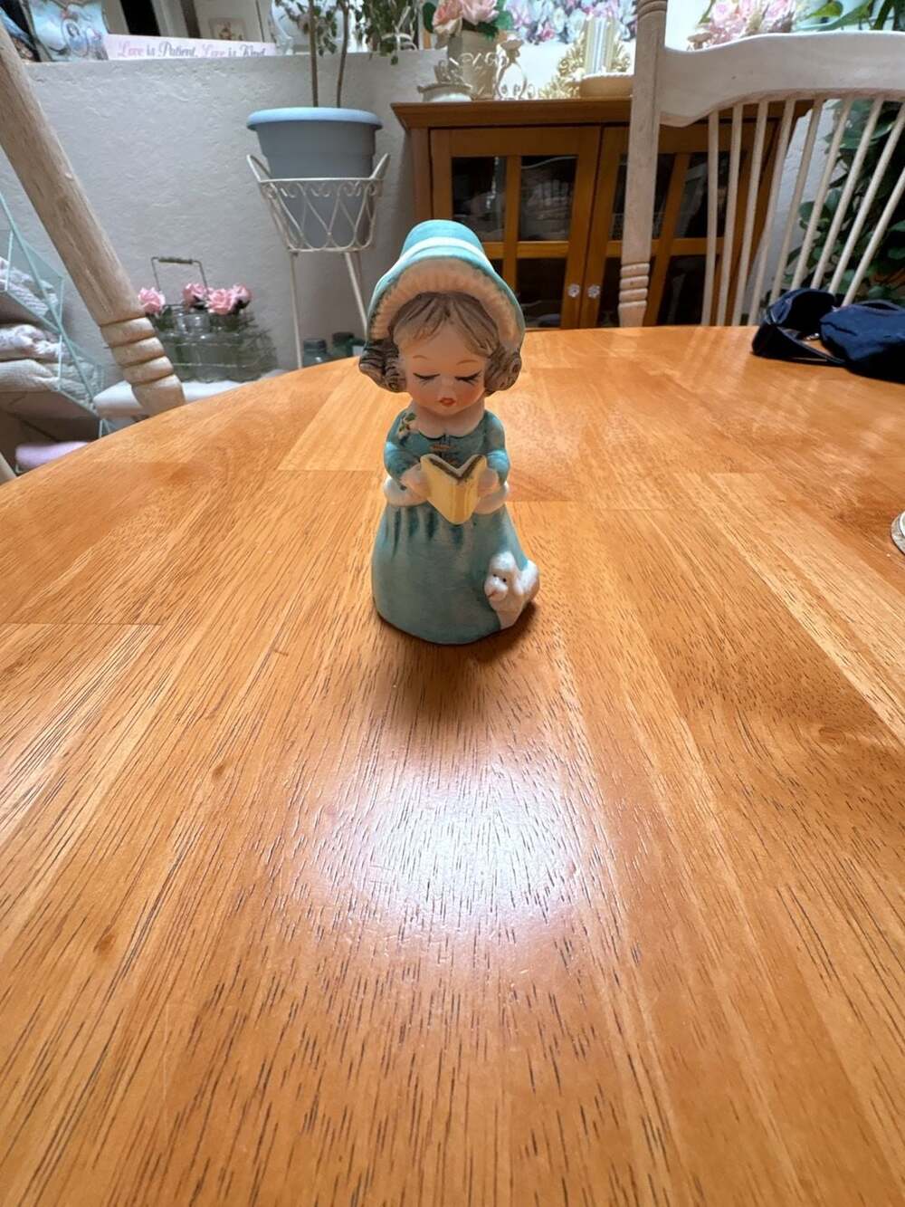 Vintage 1980 MWC Ceramic Girl Figurine Bell